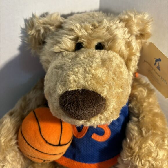 GUND Pottery Barn BASKETBALL CLANCY TEDDY BEAR 10" Kids Plush Stuffed Animal Toy - Picture 2 of 8